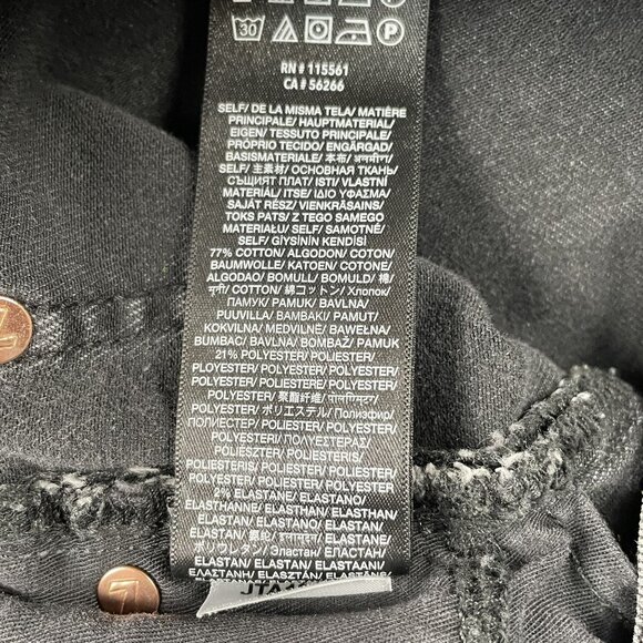 7 for All Mankind Jeans Mens 31 the Straight Gray Mid Rise Denim - Picture 9 of 11